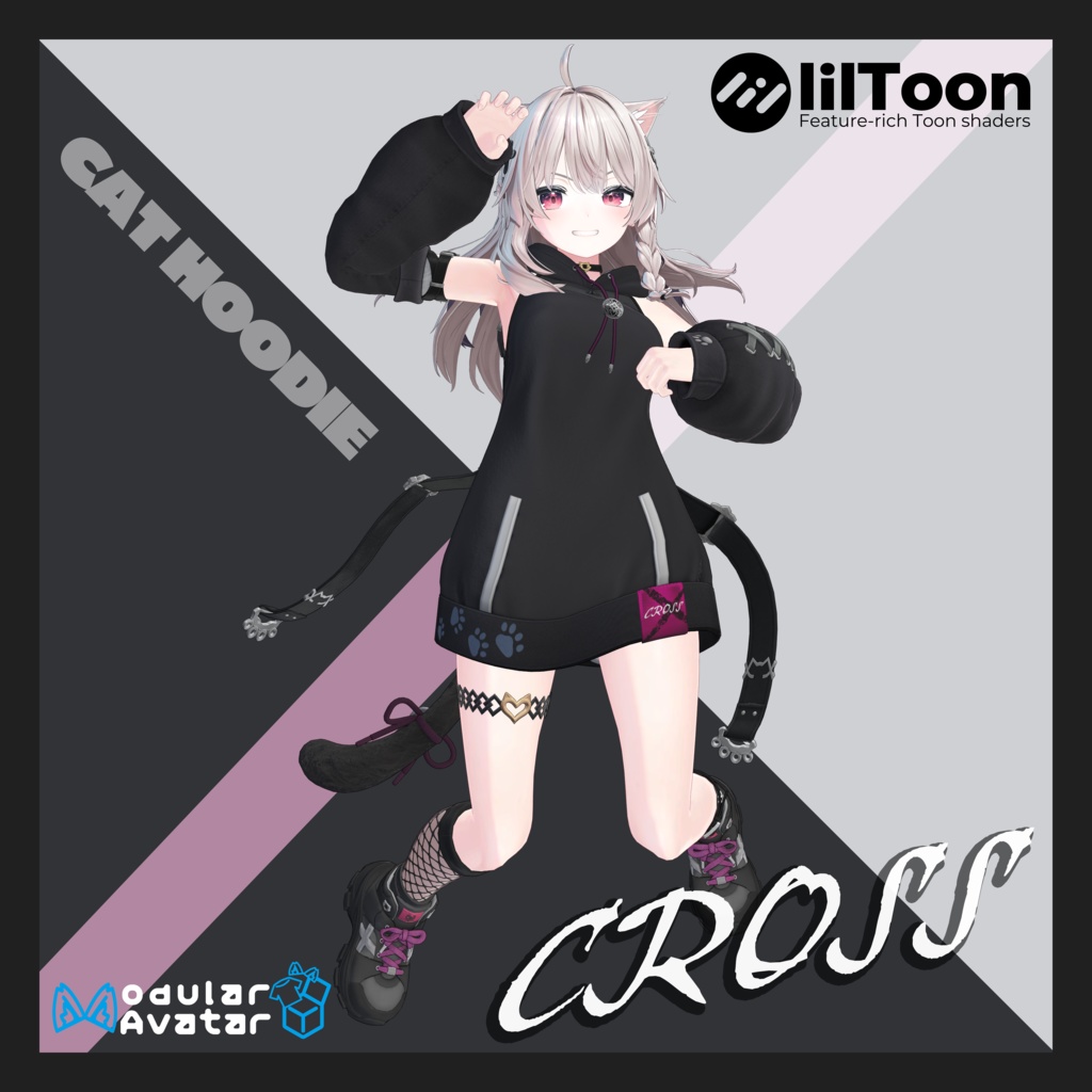 - CROSS CAT HOODIE image