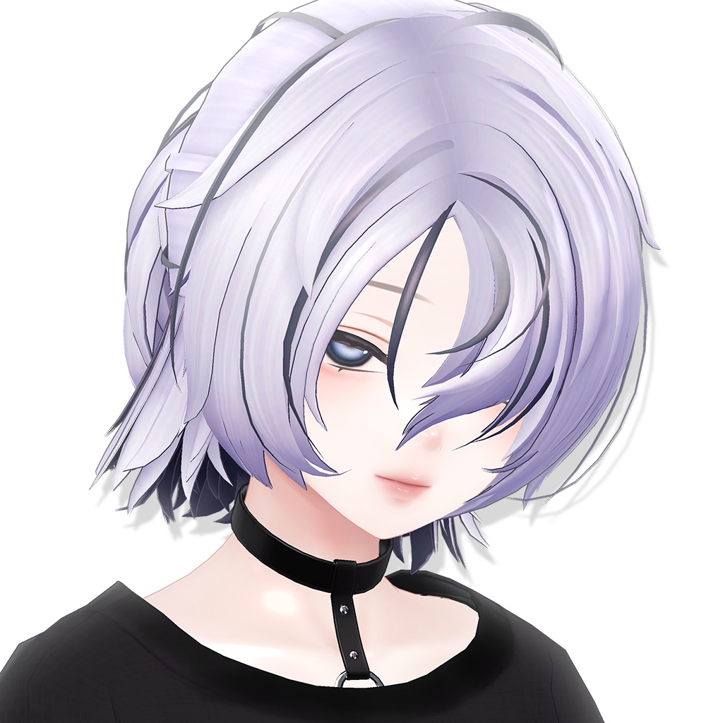 【12 avatars / VRC Hair】Downer Half Up Hair image