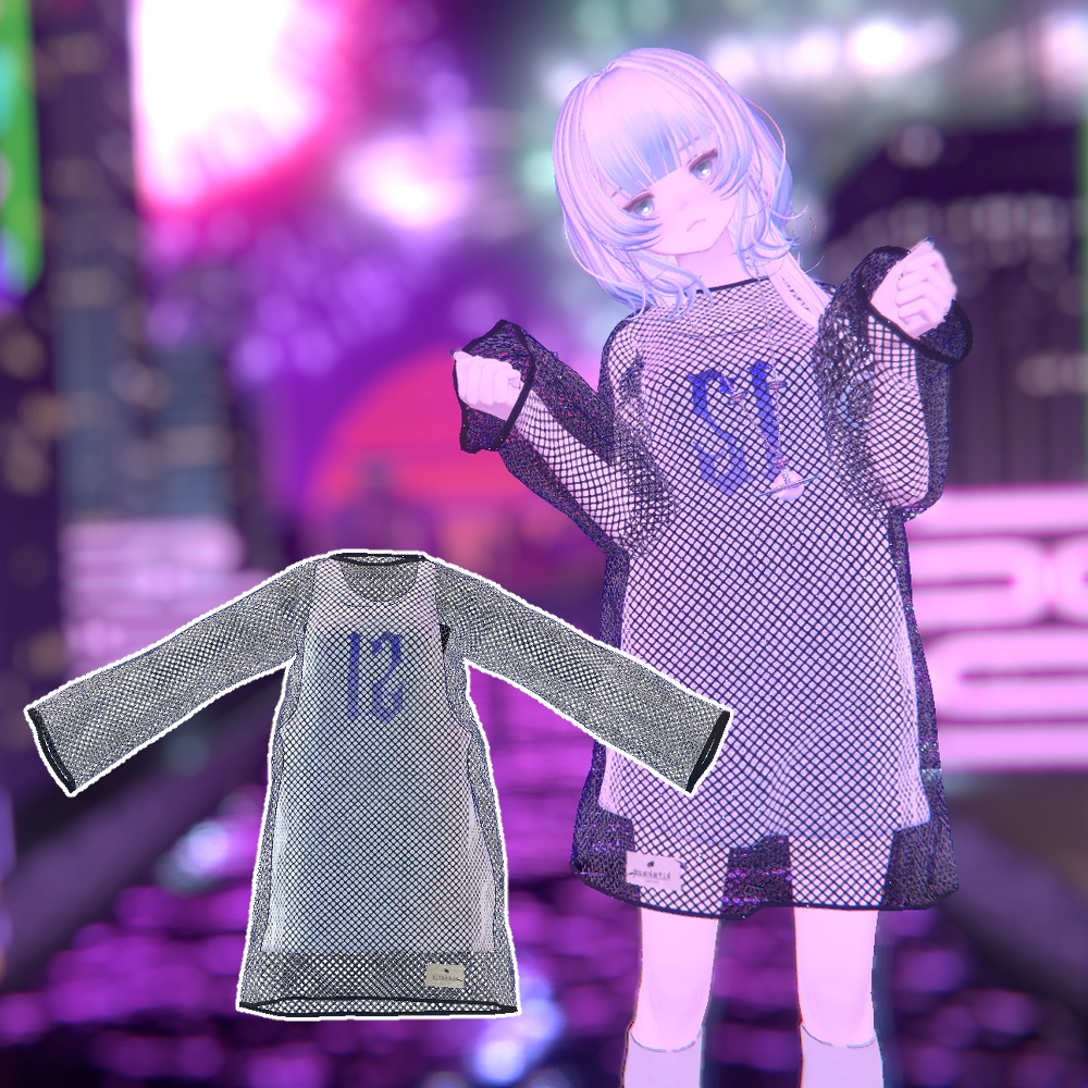 Amiami Mesh One-Piece Dress image