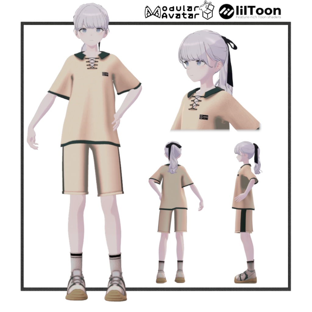 Oversized polo shirt & trainers image