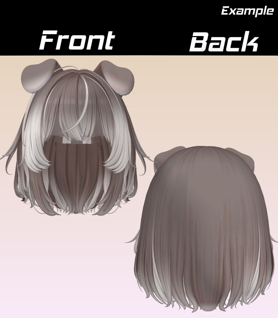 【CooniBob Hair】Mask、Main color2Texture image