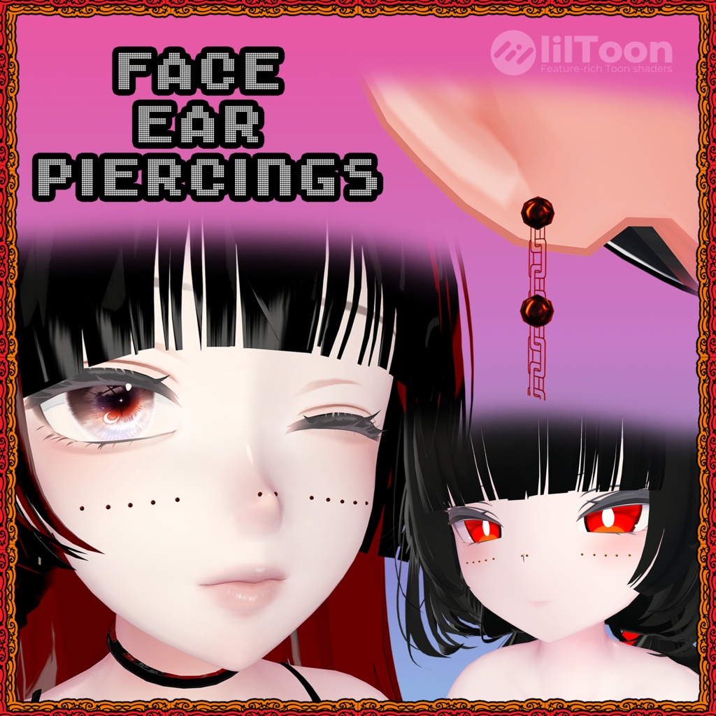 [無料] Face + Ear Piercings❣️顔と耳のピアス❣️10 Avatars ❣️ TafuStore 衣類 ❣️ image