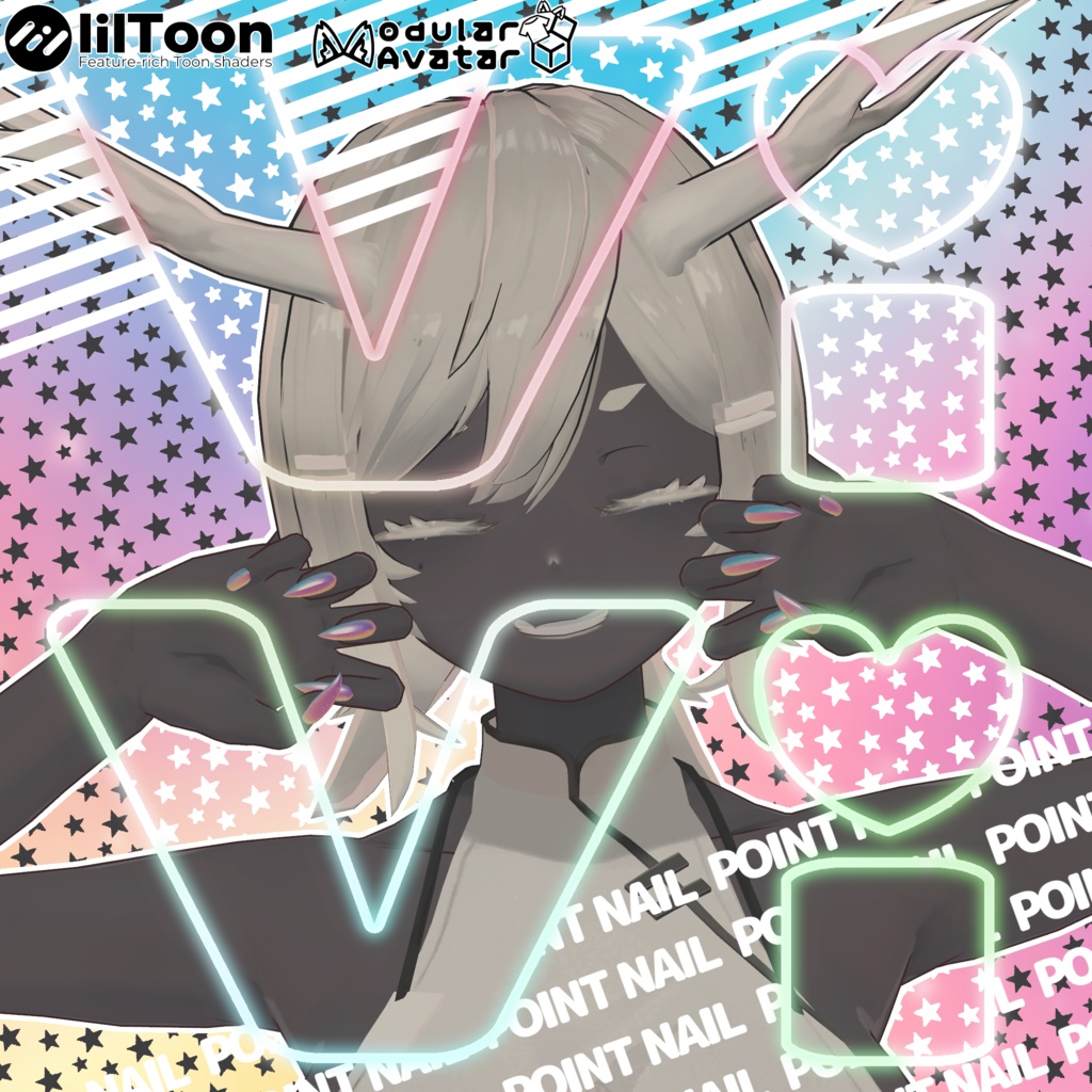【汎用ネイル/3D装飾品】ViVi【VRChat】 image