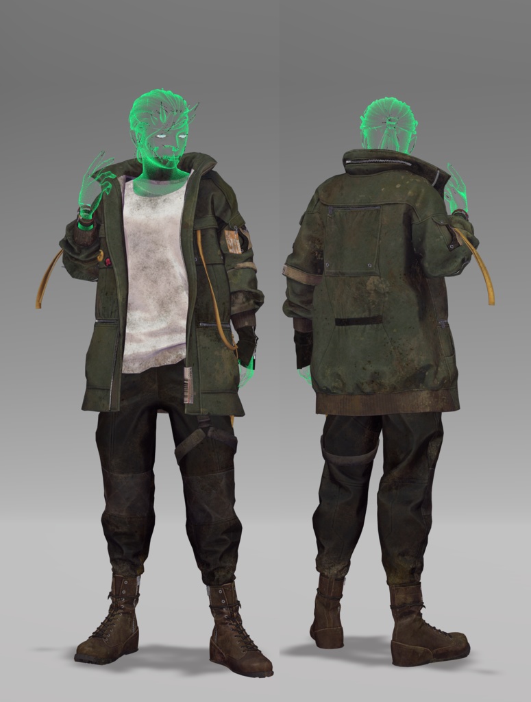 珍飯亭アバターデフォルト服用(ﾛﾏﾄﾞ/ﾃｯｷｰ/ｾﾞｳﾞ) 汚しテクスチャ  .Clip .PNG  image