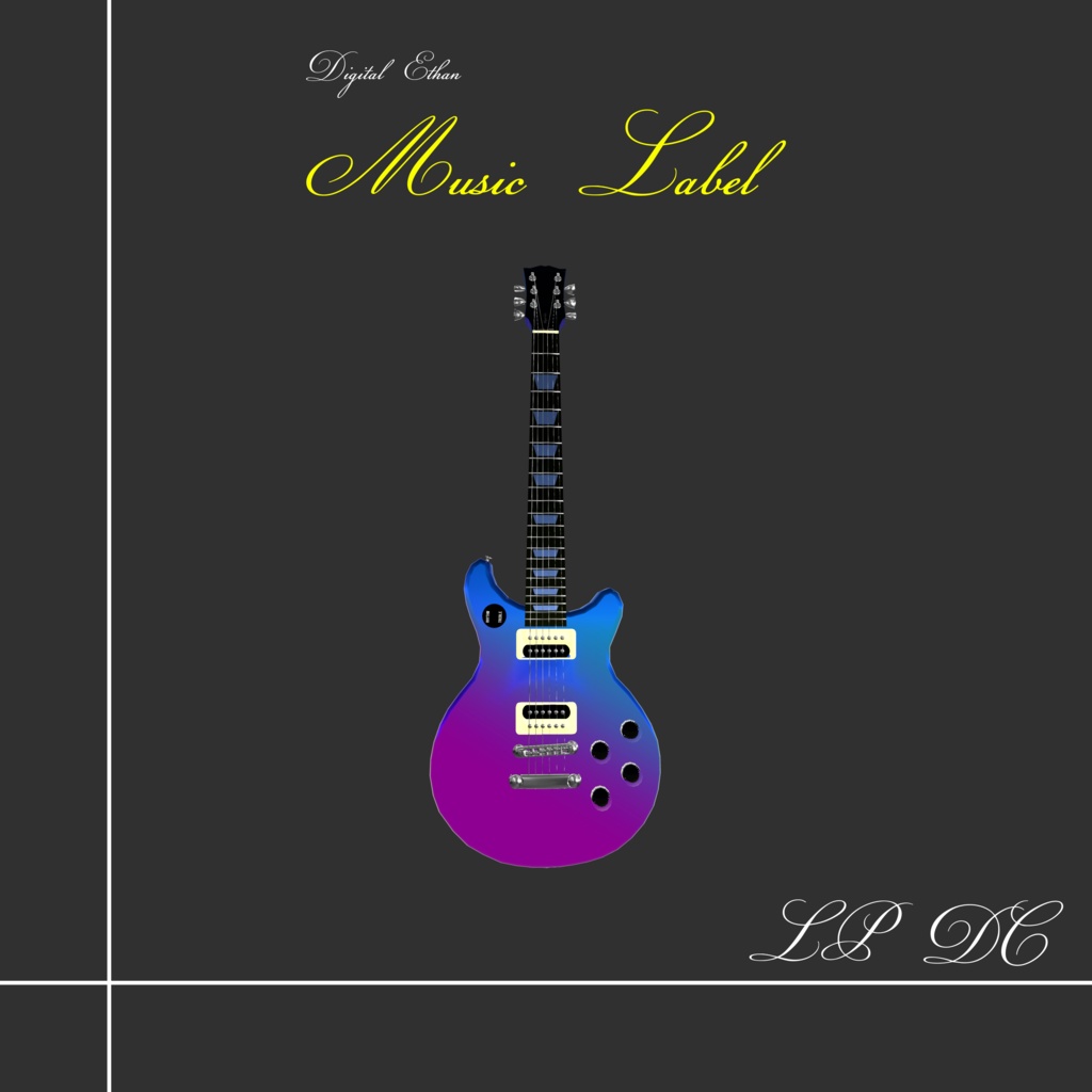 Guitar MA-compatible, left-handed version included, Type LP DC 3D model image