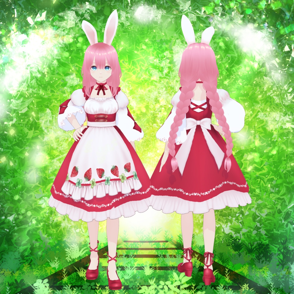 いちごメイド　Vroid・VRMデータ入り image