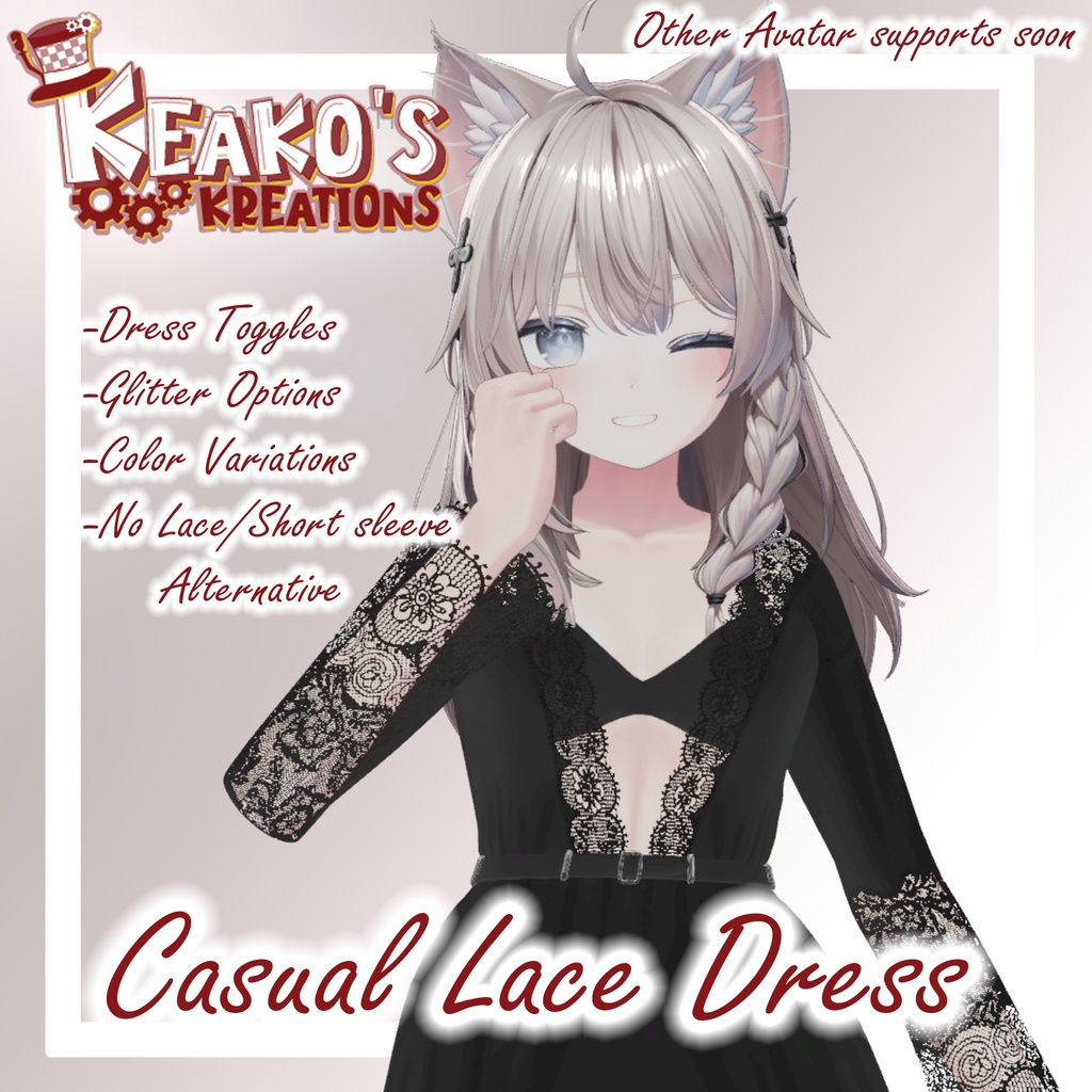 ✨ Elegant Lace Dress 【 4 Current Bases Supported 】 ✨ image