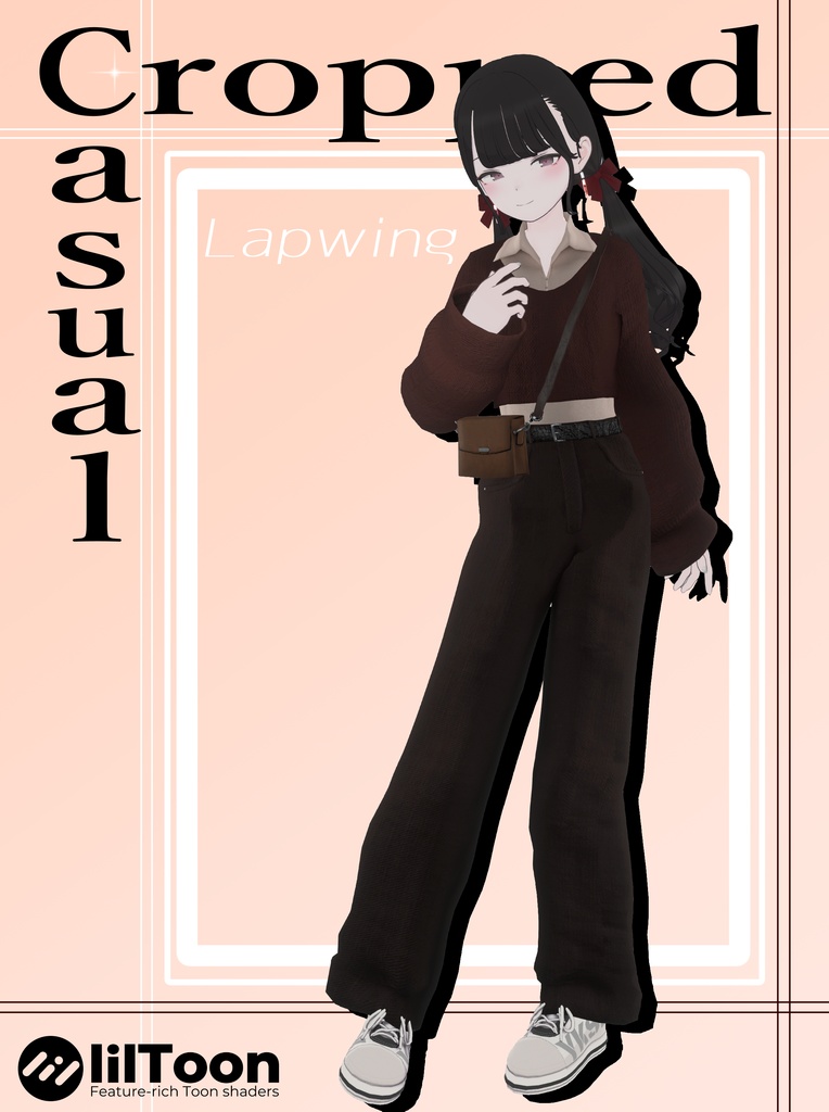 [Cropped Casual] VRChat-compatible outfit image