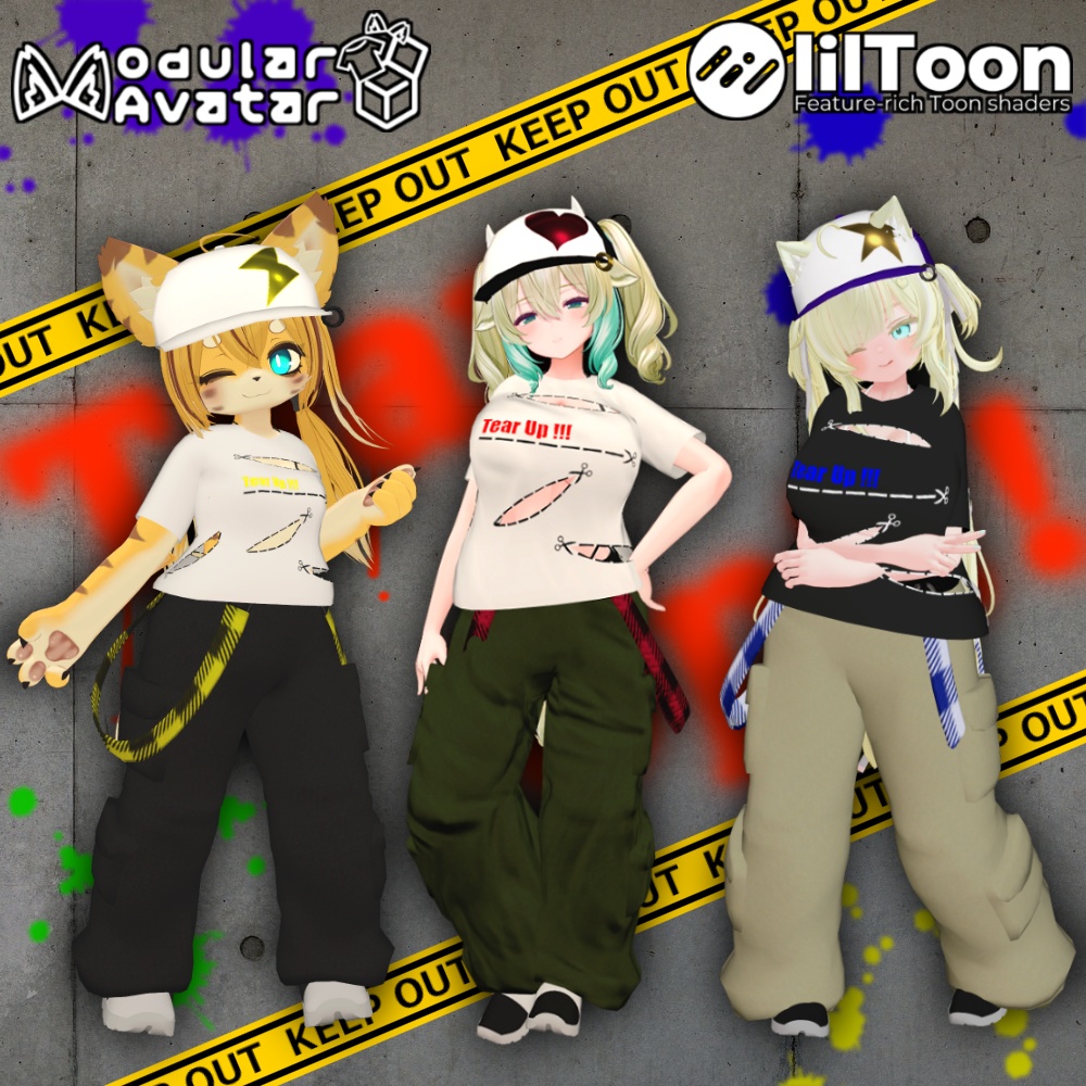 3-avatar compatible outfit "Tear up" image
