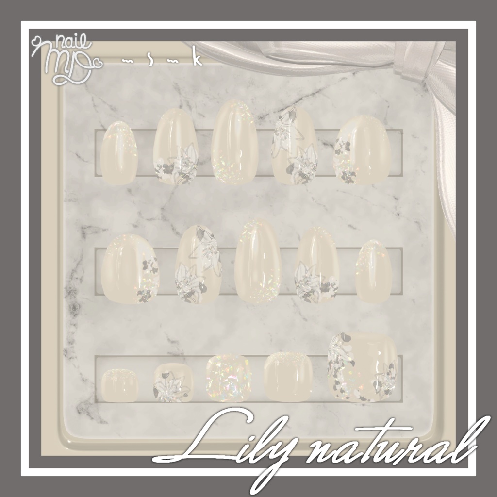 【Nail】Lily natural【MDollnail対応】 image