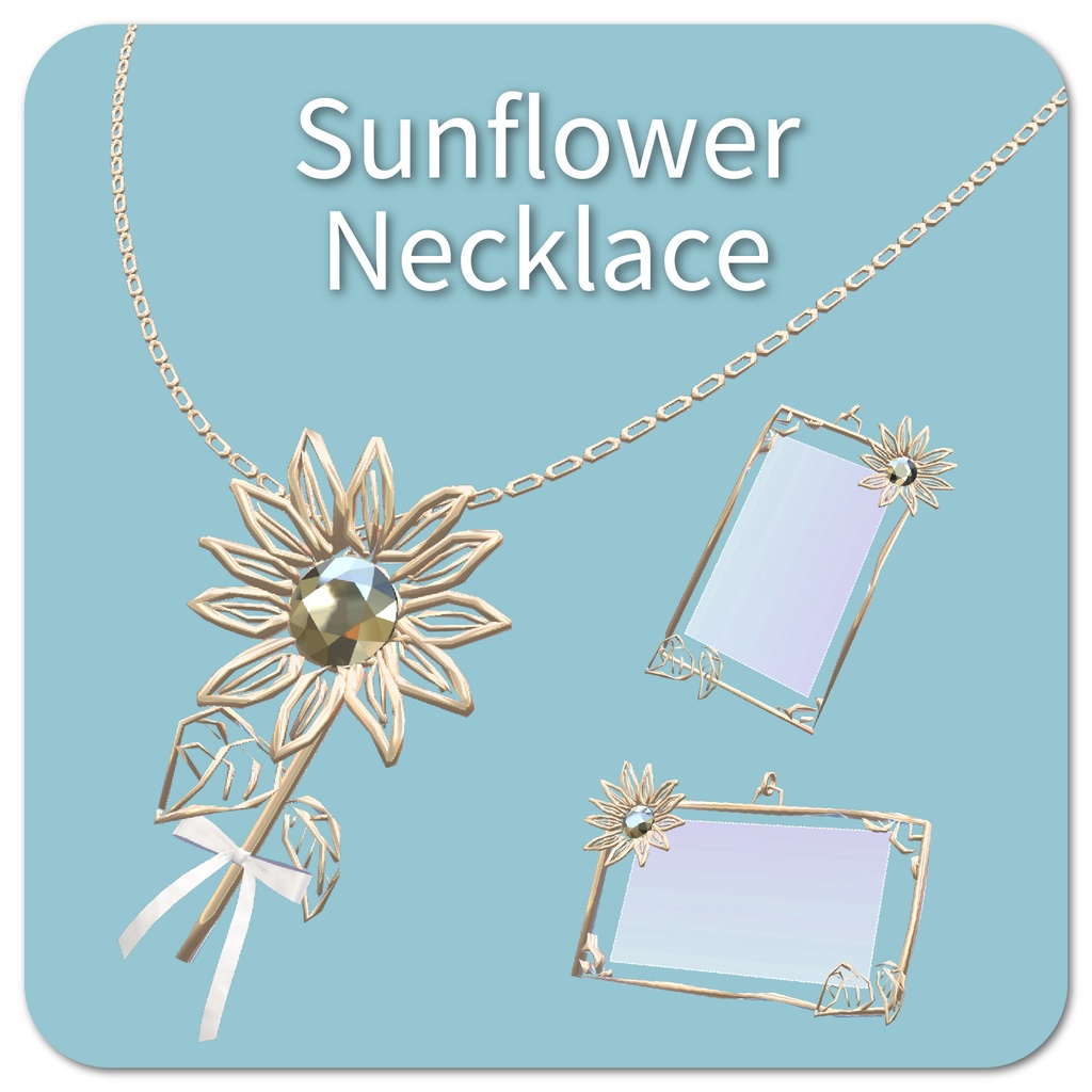【無料】SunflowerNecklace【VRC想定】 image