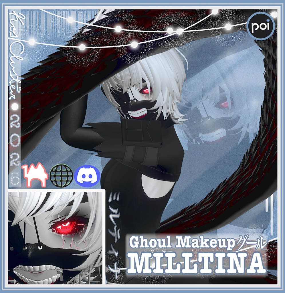 [K'C] ~ TokyoGhoul Makeup + BLENDSHAPE🩸✨ [MILLTINA Only] image