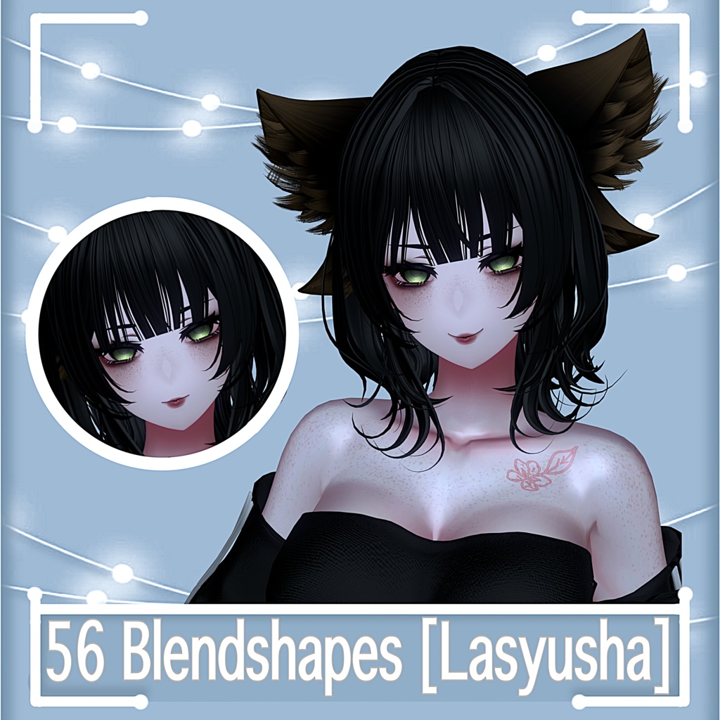 [K'C] ~ 7 Face Types / 56 BLENDSHAPES 👁️👁️✨ [LASYUSHA Only] image