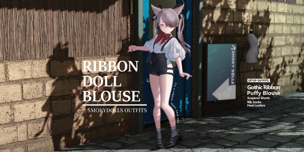 [Ribbon Doll Blouse] Vintage Outfit image