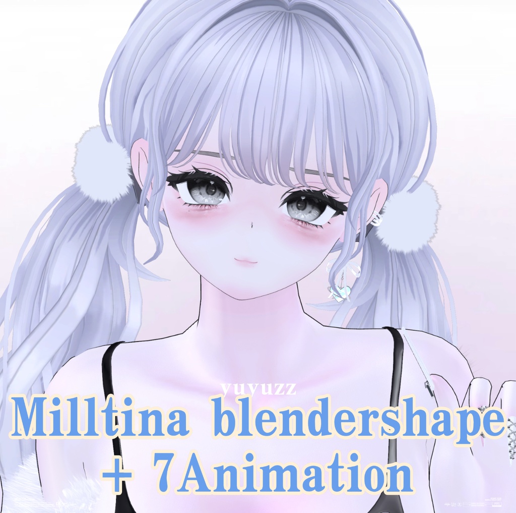 VRCHAT-1 Cow Girl Milltina (Face Customisation and 7 Expressions) - Face BlendShape  Animations image