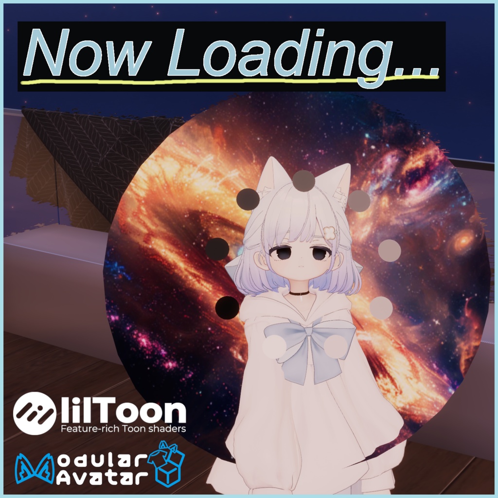 【VRChat想定】動く！Now Loading...ギミック【MA設定済み】 image