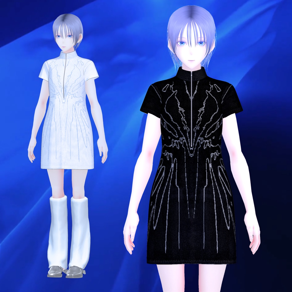 5 Avatar Compatible  "Bionic Synapse" Jacquard Knit Dress image