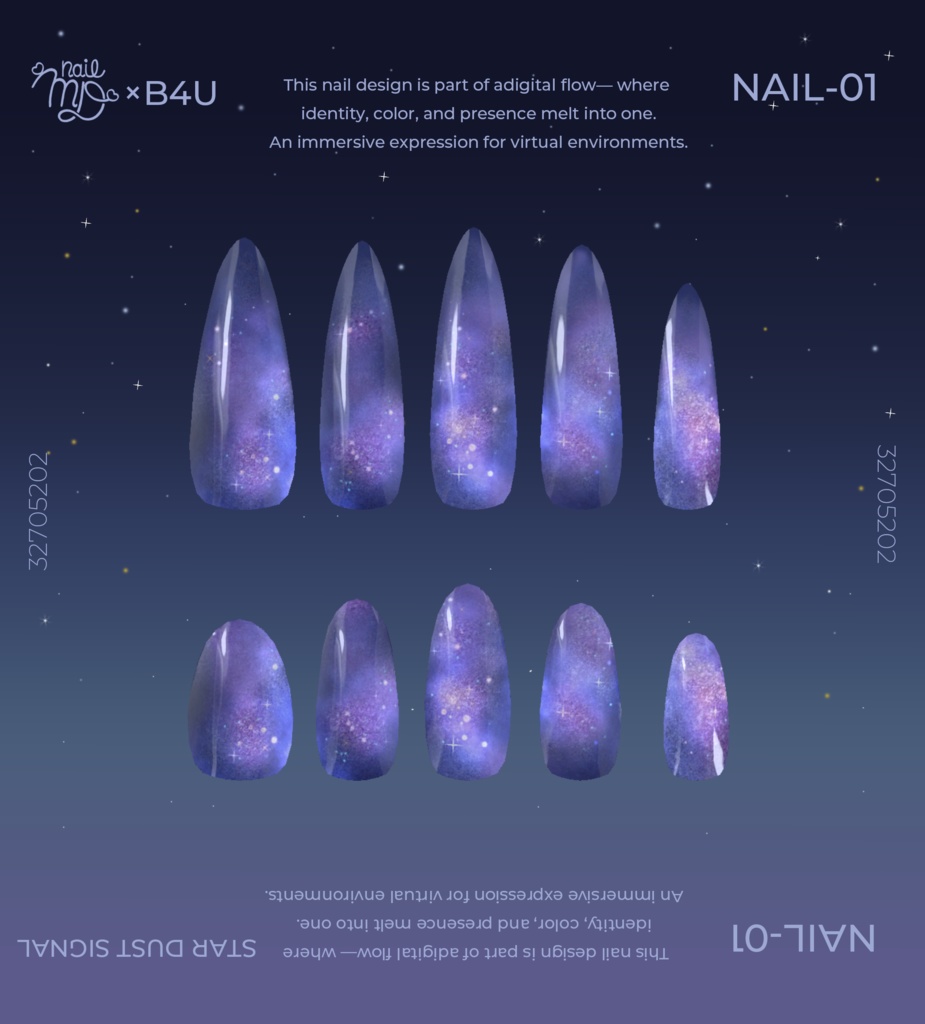 VIOLET NEBULA NAILS image