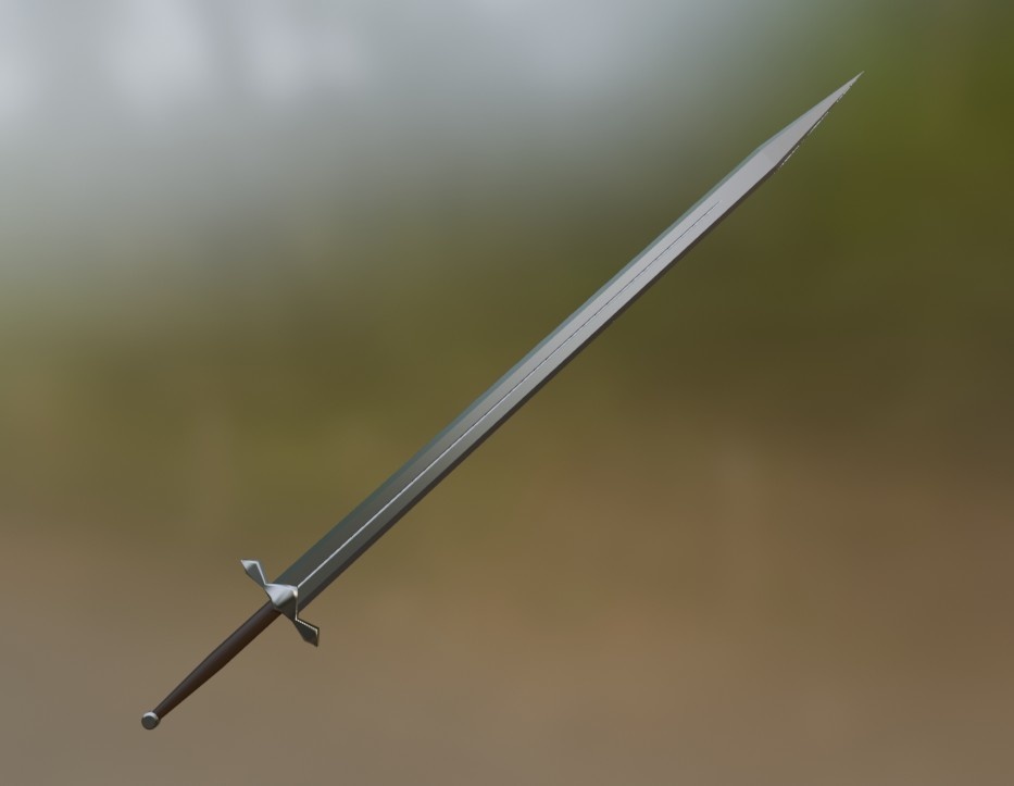 【無料版あり】ロングソード（blend,fbx） image
