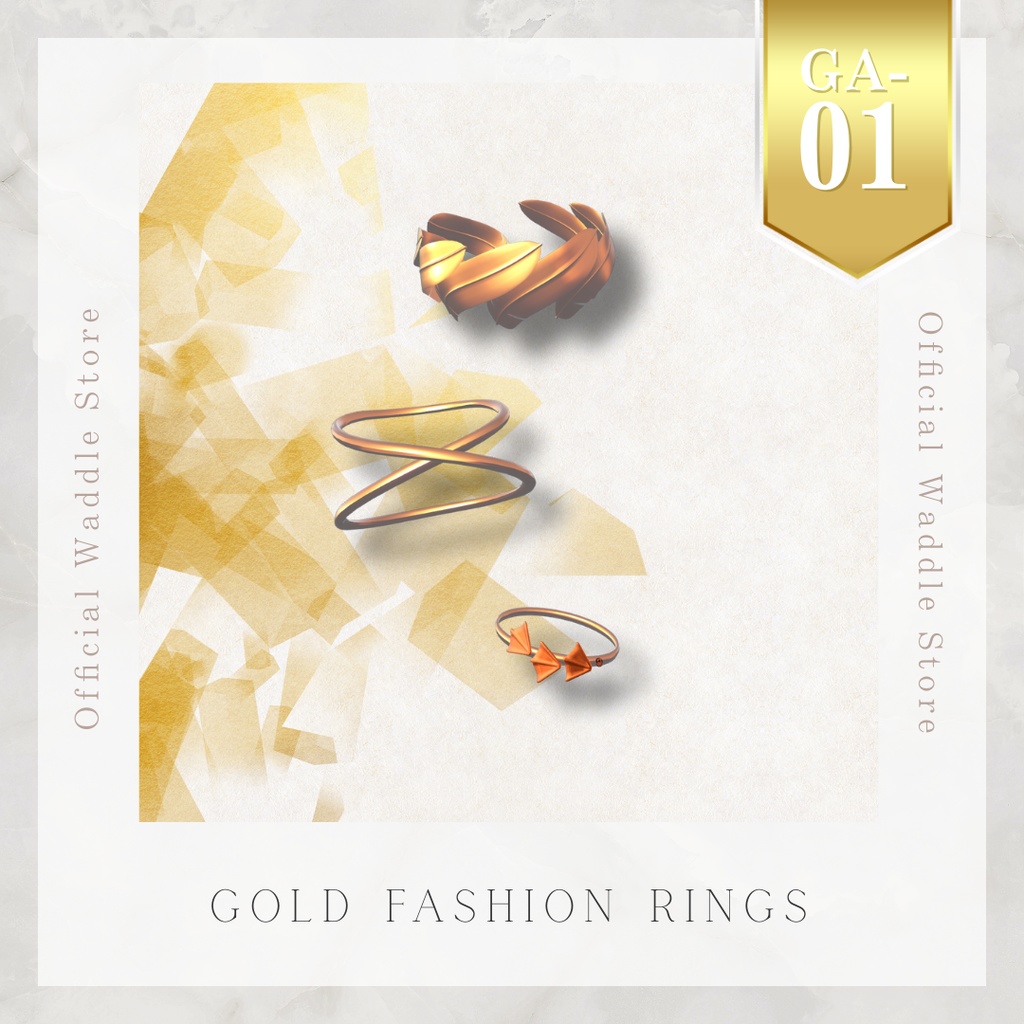 【汎用】Gold Fashion Rings [GA-01]  image