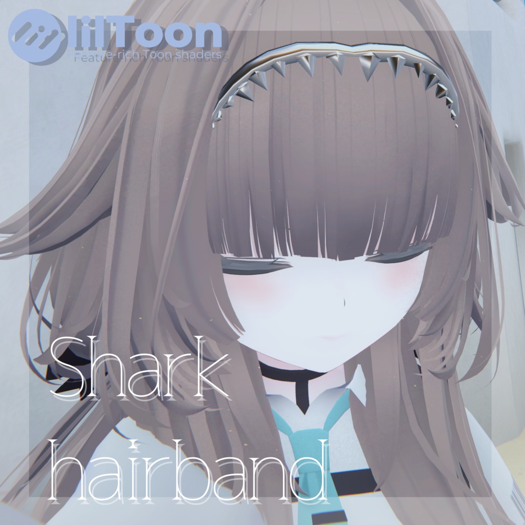【rurune対応】shark_hairband【VRC向けアクセサリー】 image