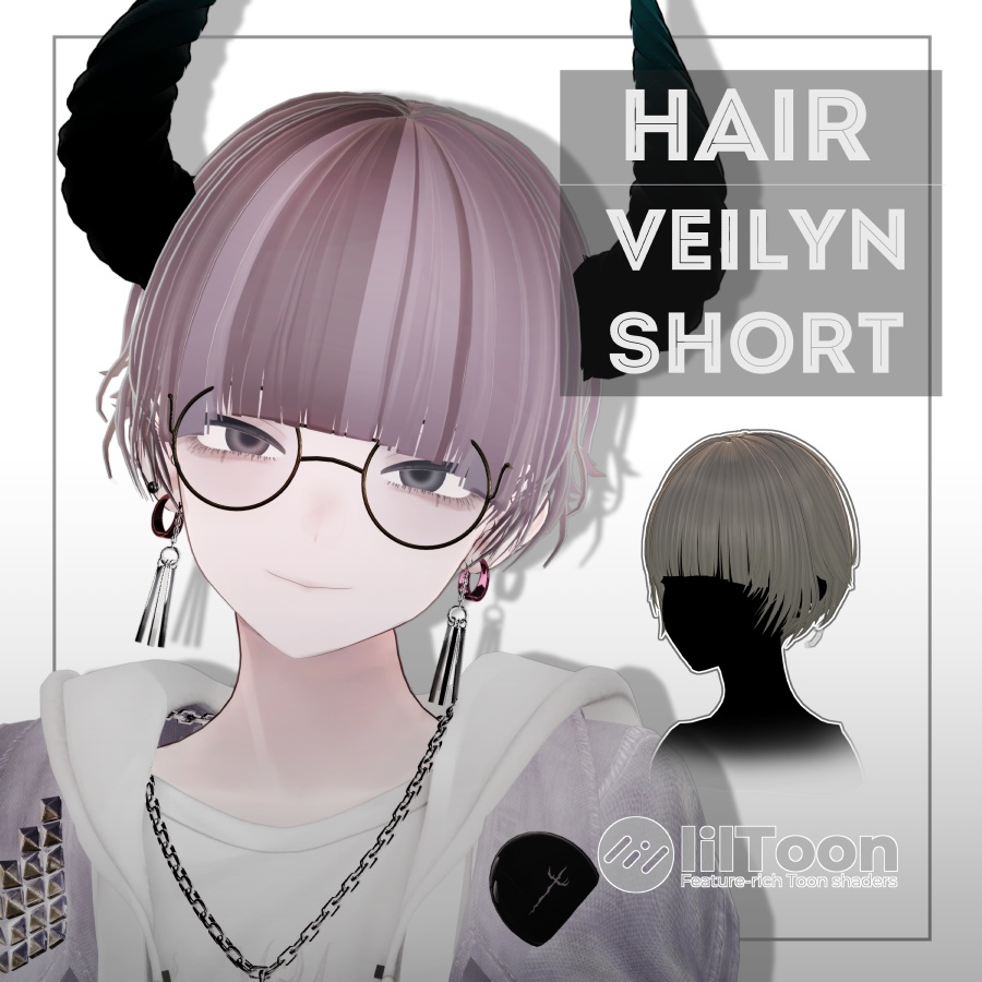 3D Hair Model VeilynShort image