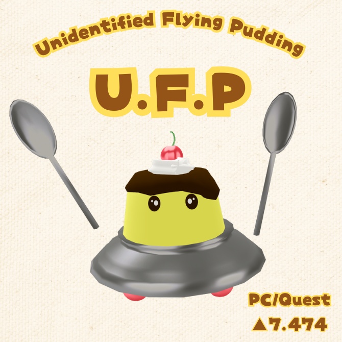 【Quest/PC】U.F.P　Unidentified Flying Pudding　【オリジナル３Dモデル】 image
