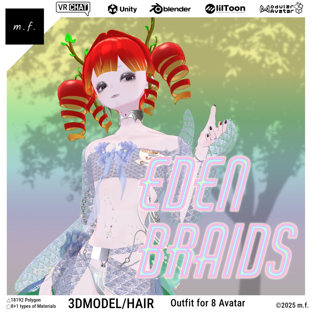 EDEN BRAIDS [ 8 Avatars Outfit ] image