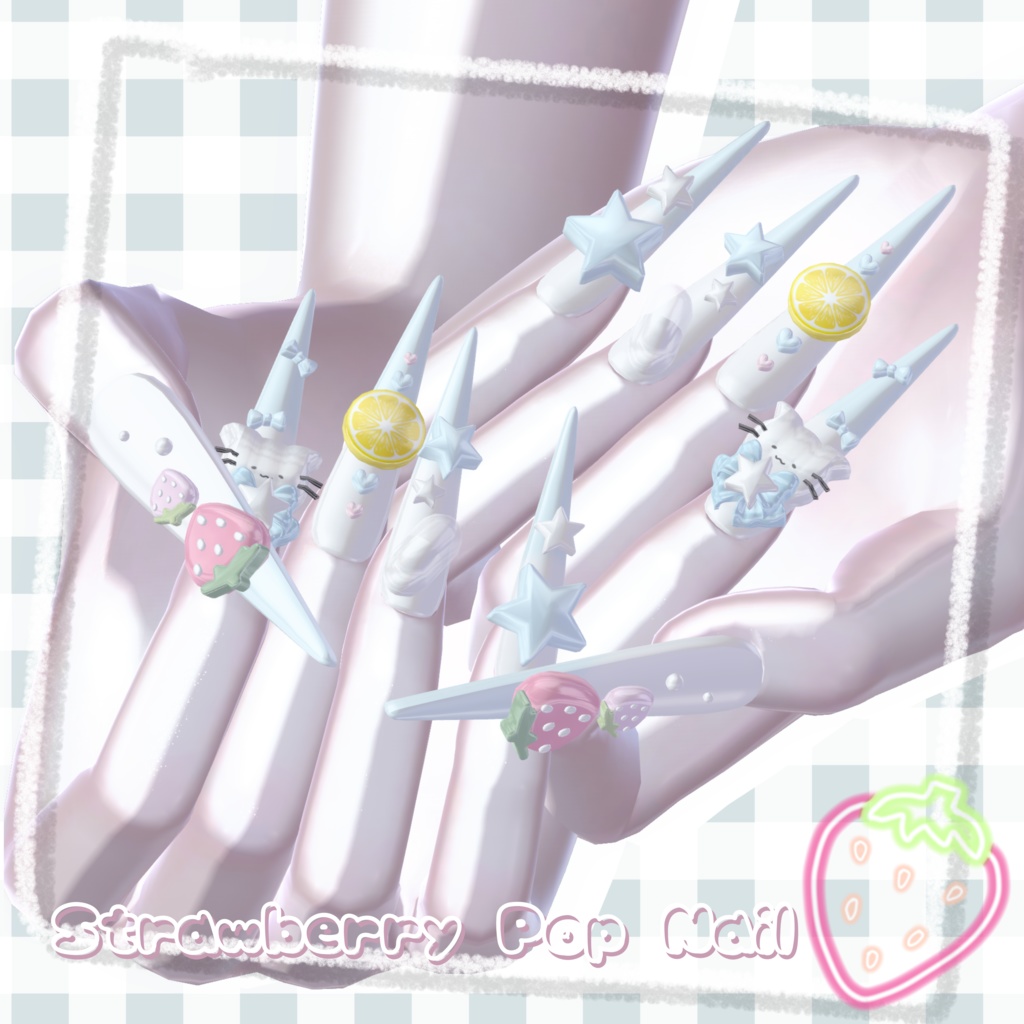 11 Avatar CompatibleStrawberry Pop Long Nail image