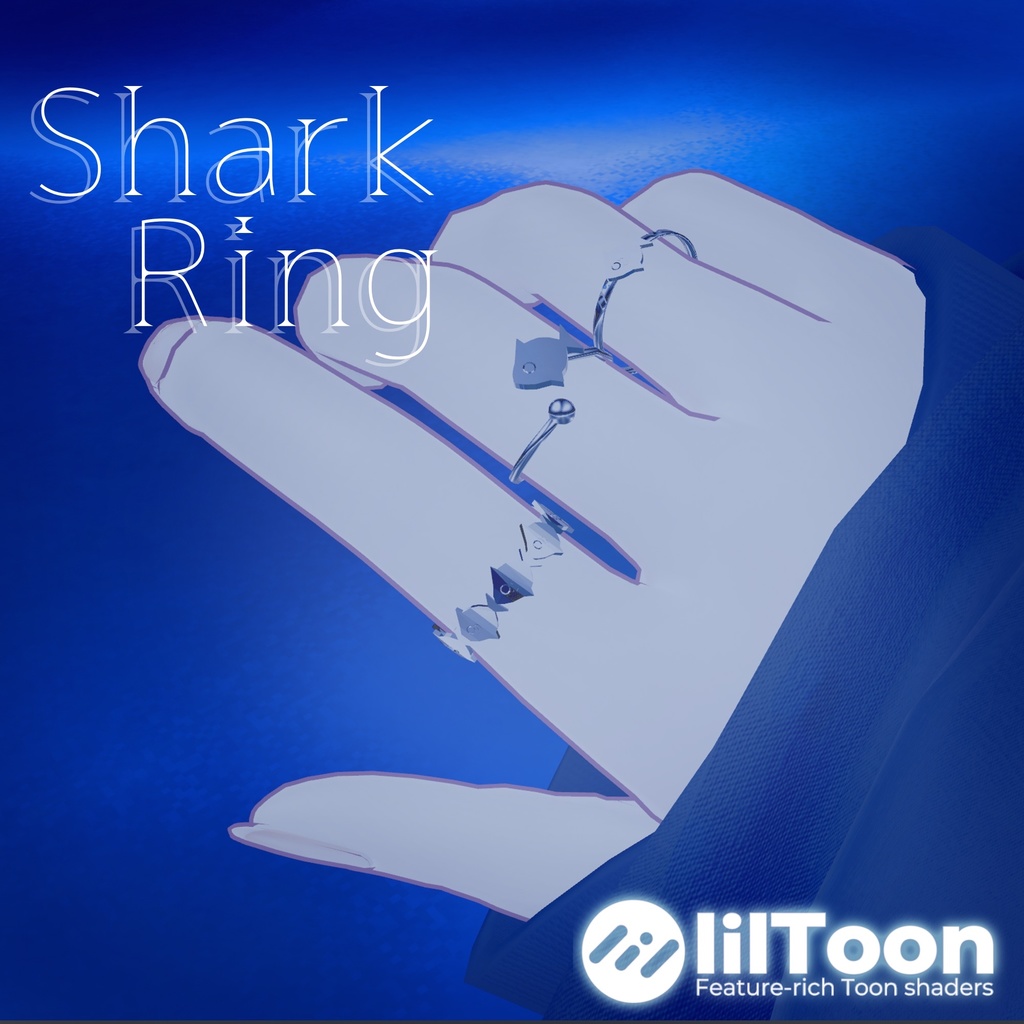 【rurune対応】shark_ring【VRC向けアクセサリー】 image