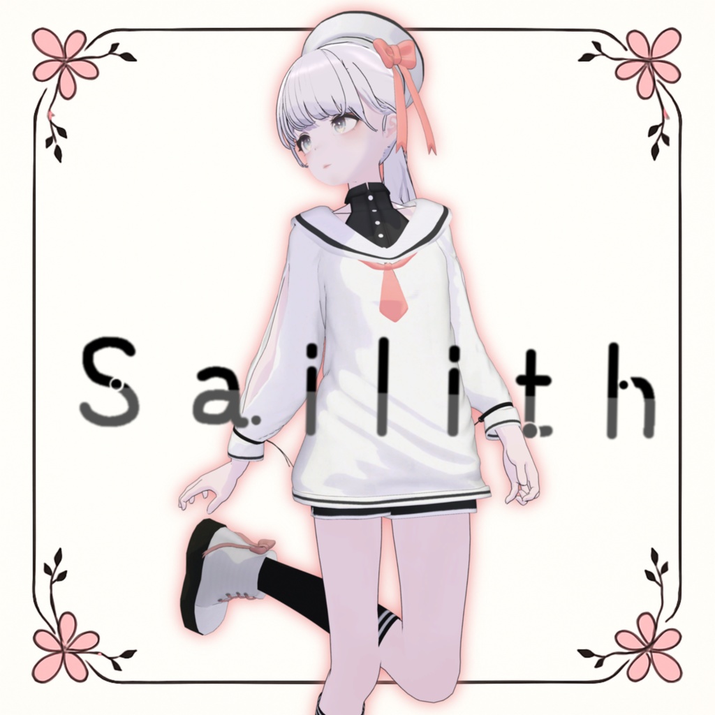【6アバター対応】Sailith -セイリス- ｜ Marine Sailor Outfit with Slit Dress (VRChat) image