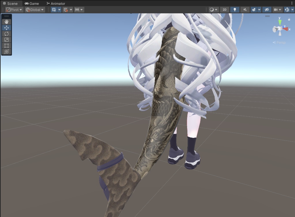 【無料】【ルルネ用】尻尾用和彫り風テクスチャ【VRChat】 image