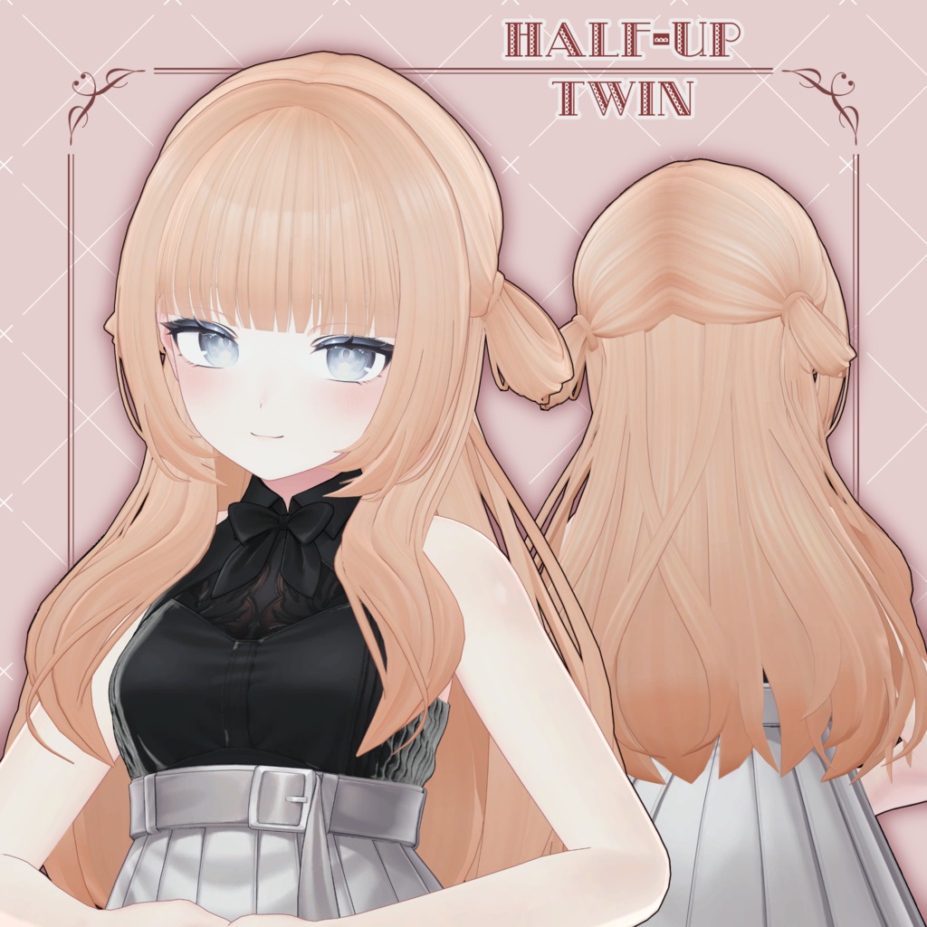 【13アバター対応】Half-Up Twin【VRC想定】 image