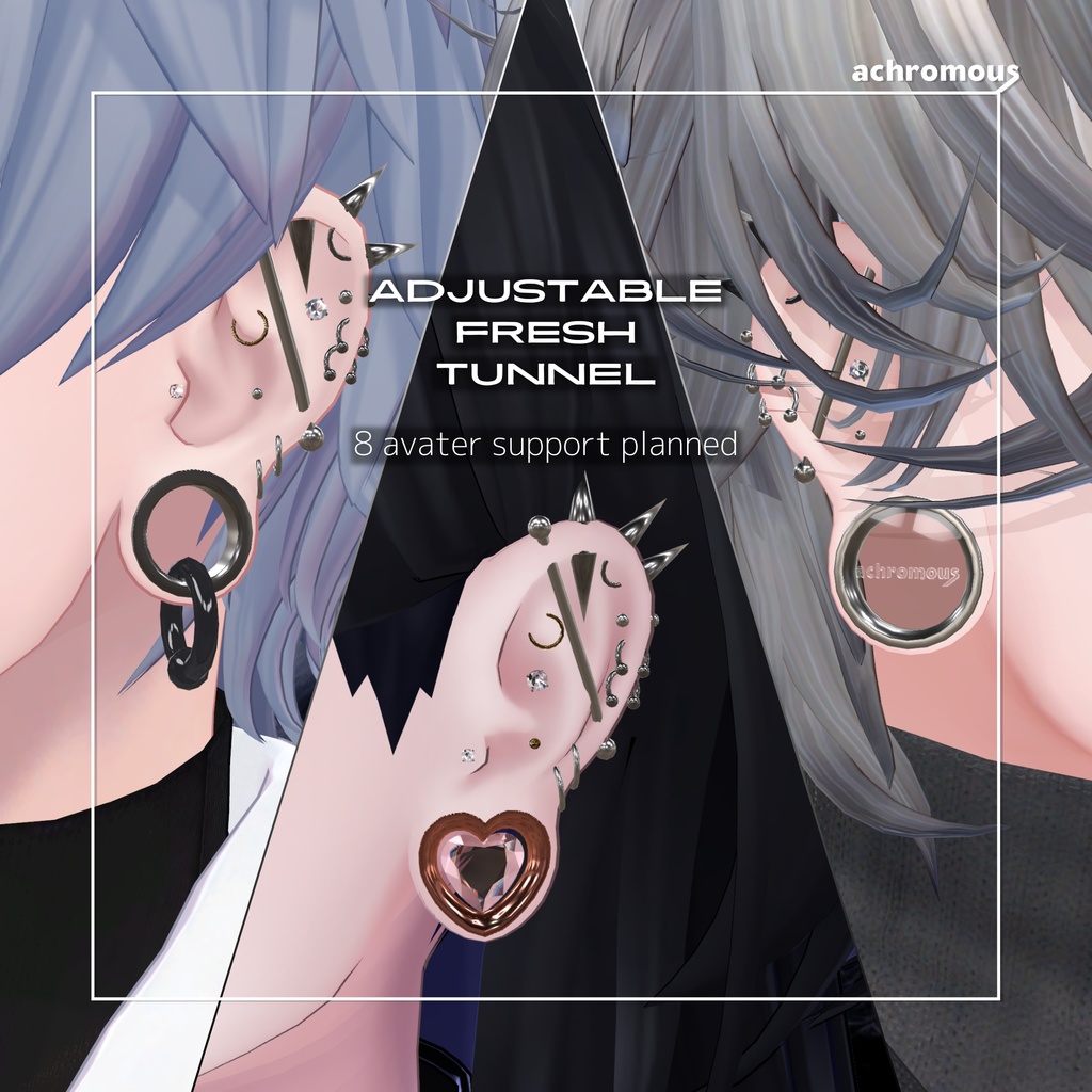Adjustable Expandable Piercing Bonus Set -ADJUSTABLE FRESH TUNNEL- image
