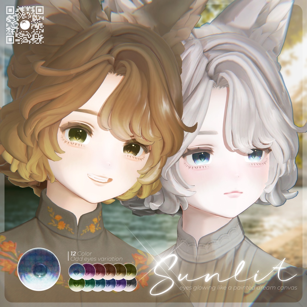 Sunlit eye texture (12 colours odd eyes variation) image