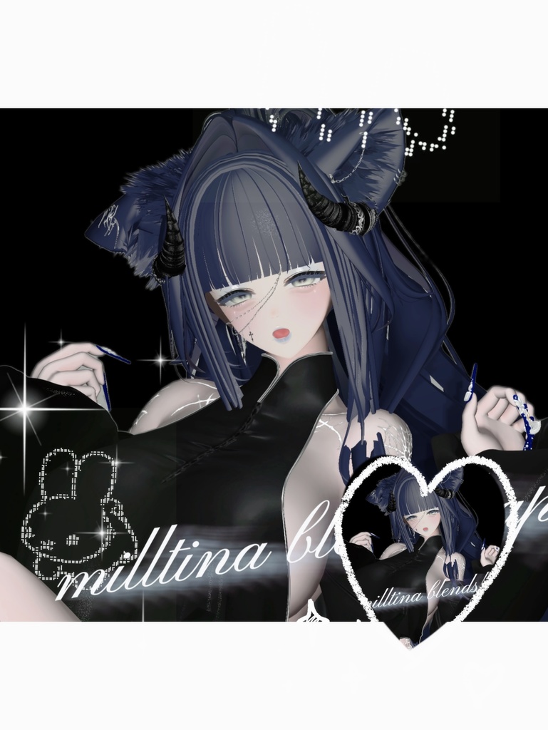 vrchat-milltina face blendshapes+7anim image