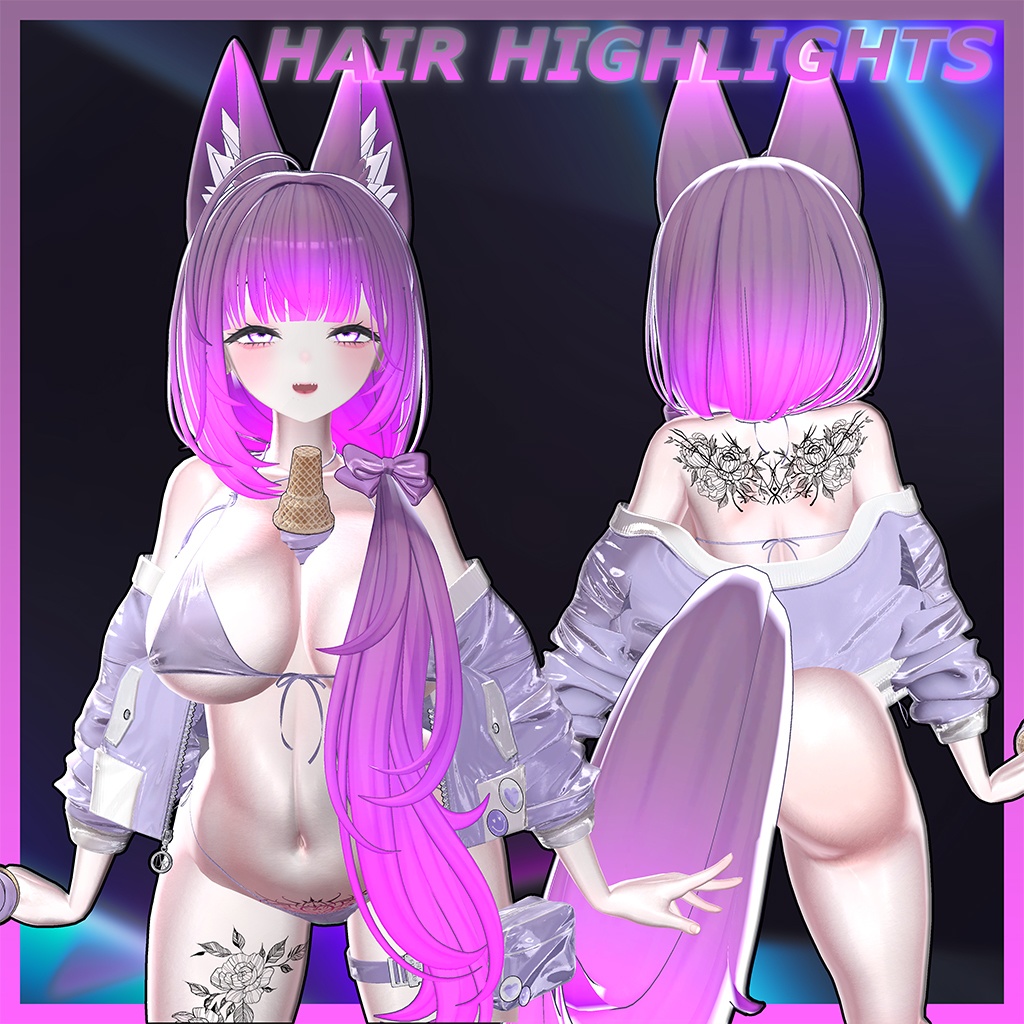♡⑅ Lumene Hair ⑅♡ Highlights Texture 【VRC Hair Texture - WishList】 image