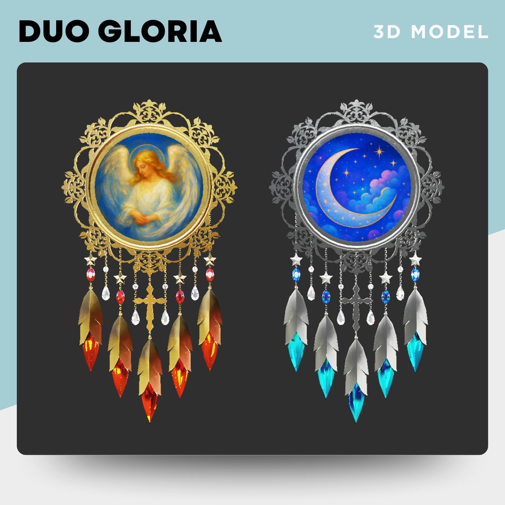 【3Dモデル｜無料あり】ウォールデコ『Duo Gloria／デュオ・グロリア』 image