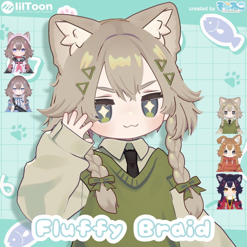 [Hairstyle] Fluffy Braid [MamemihinaKipferAzuki] image