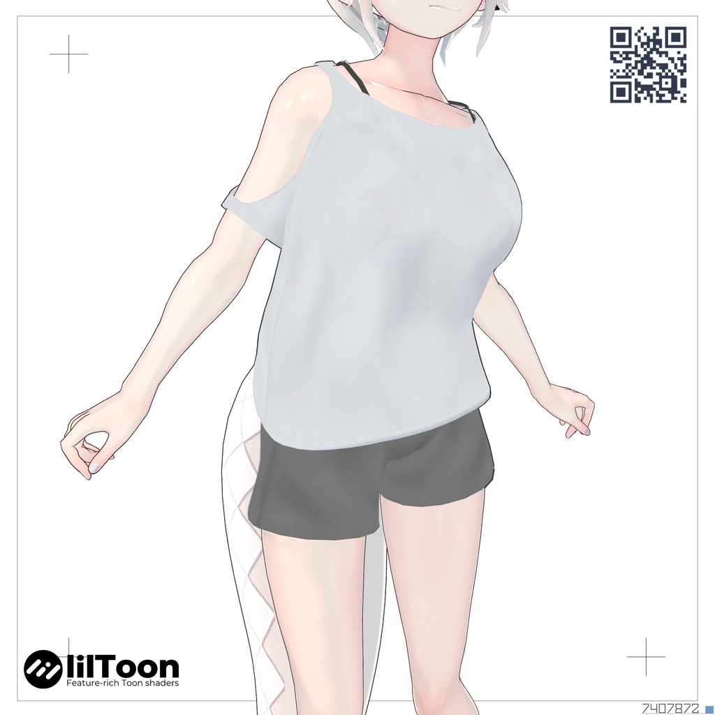 【龍のヨルちゃん専用】肩出しゆるパジャマ+シンプル下着セット image