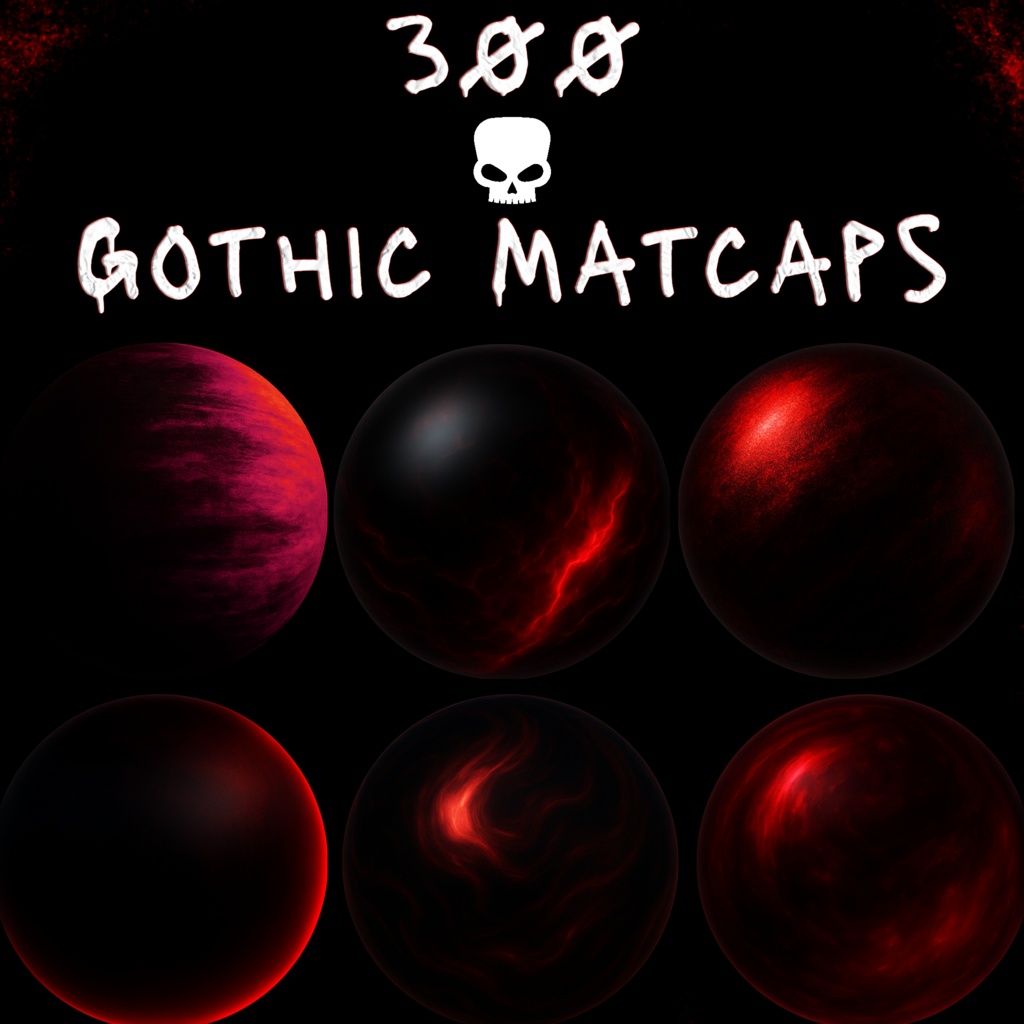 300 Gothic Matcaps ❤️CC0 商用利用可 ❤️ VRChat/Unity ❤️ Pixel Place image