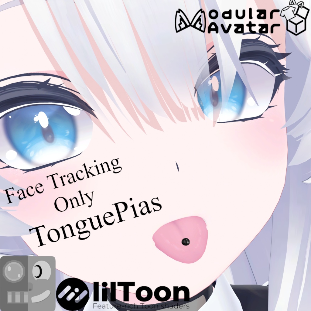 FaceTracking tongue piercing【8 Avatars】 image