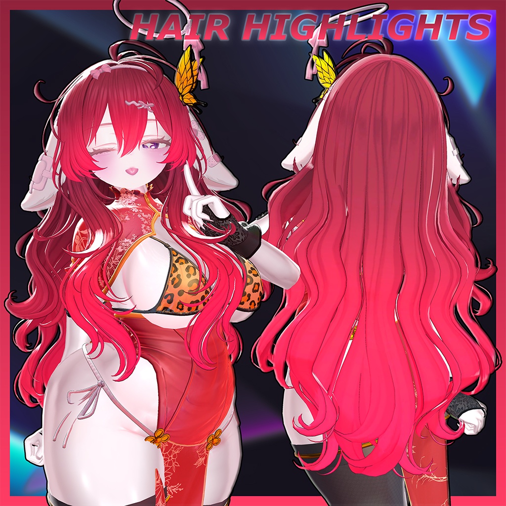 ♥ Meloa_Hair ♥ Highlights Texture 【VRC Hair Texture - Nanaha】 image