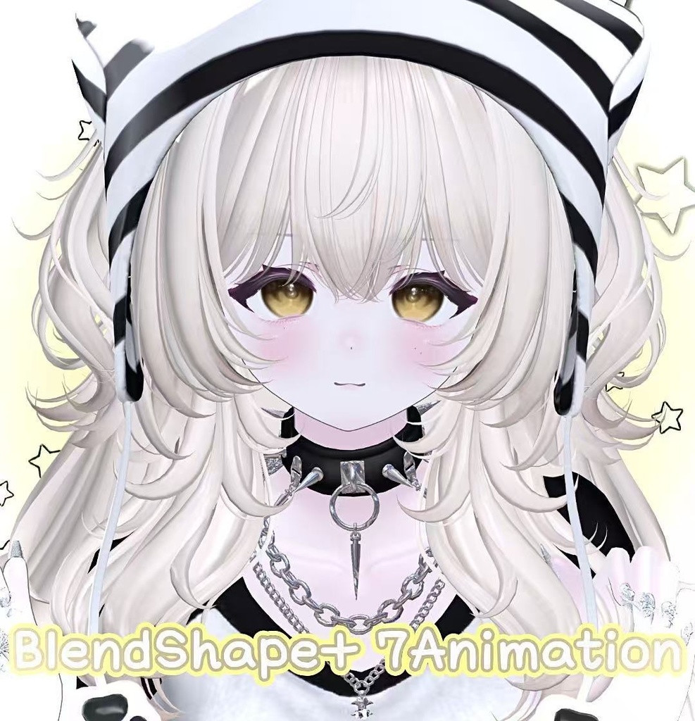 VRCHAT-Chocolat(2） -Face-BlendShape+ 7Animation image