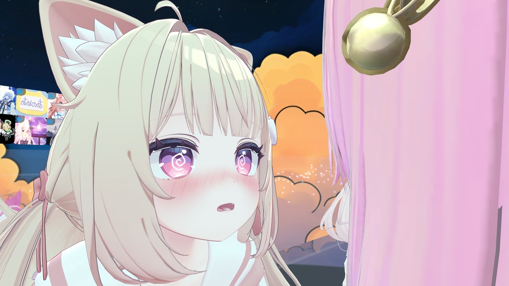 [Chiffon][Multi-Emotion Kiss Animation System] - VRChat-compatible three-stage kissing expression animation system featuring three distinct emotions image