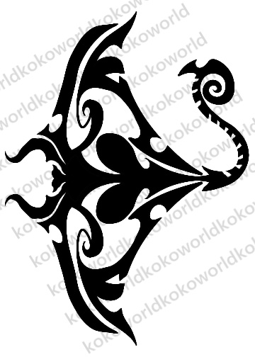 【Free】tattoo ポリネシア風タトゥー マンタ image