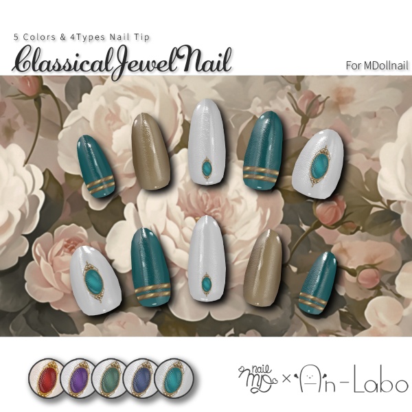Classical Jewel Nail #AnLaboBui image