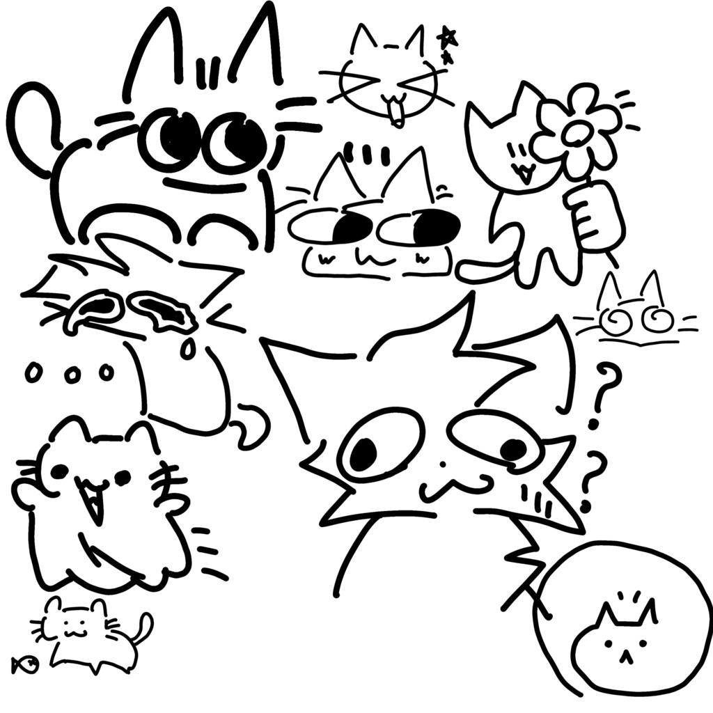【Free】tattoo　ラフ猫第二弾　10枚セット image