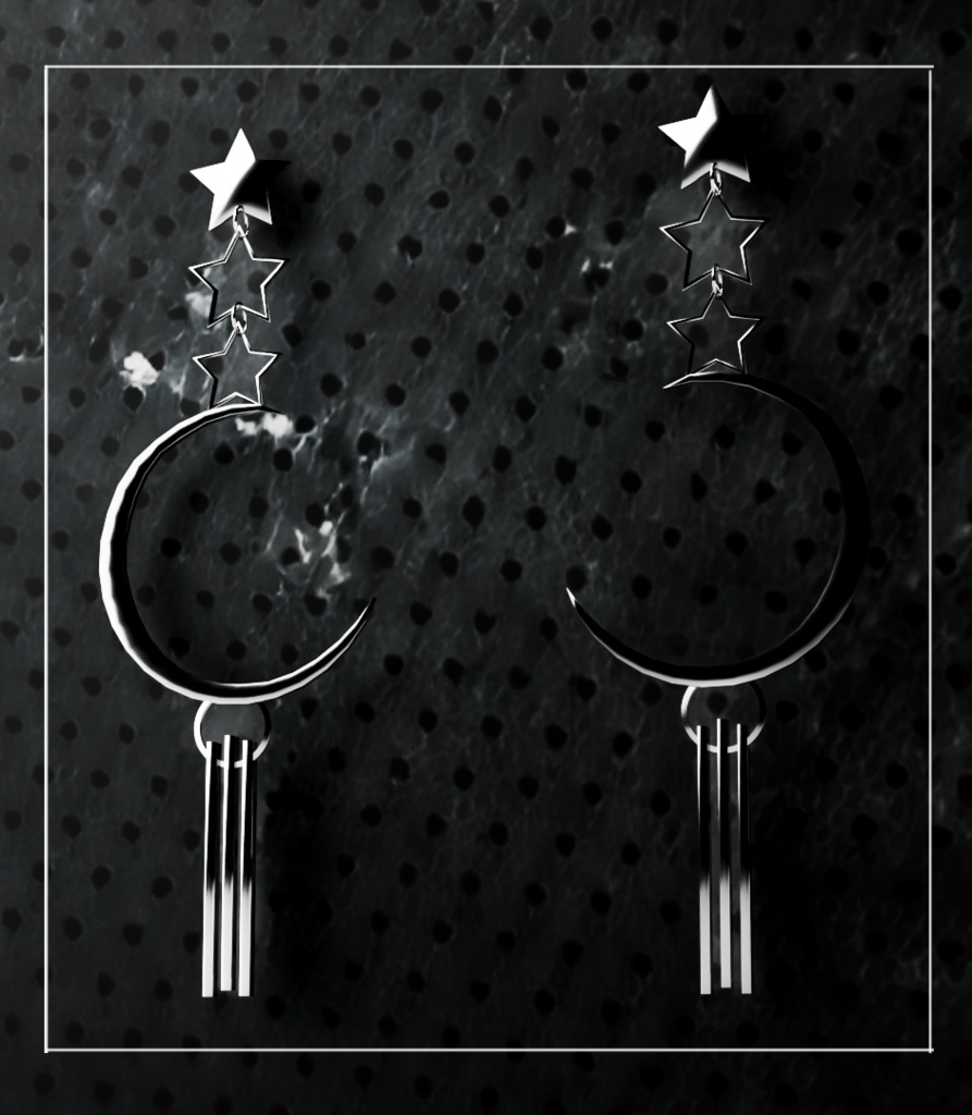 ✱FREE  Moon & Stars Pierce 【VRChat向け】 image