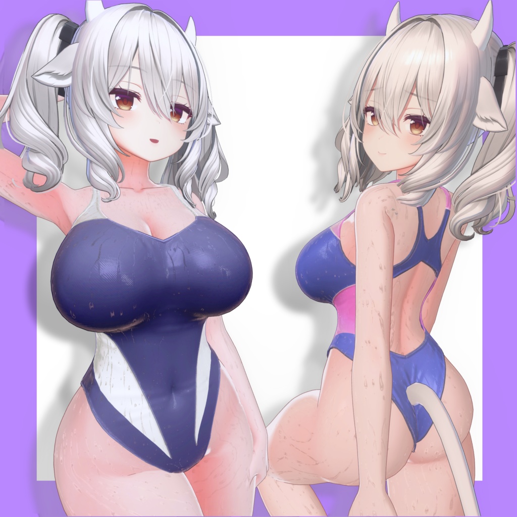 競泳水着 ミルティナ ちゃん用  〖Driping Water〗 水滴ノーマル 付属 image